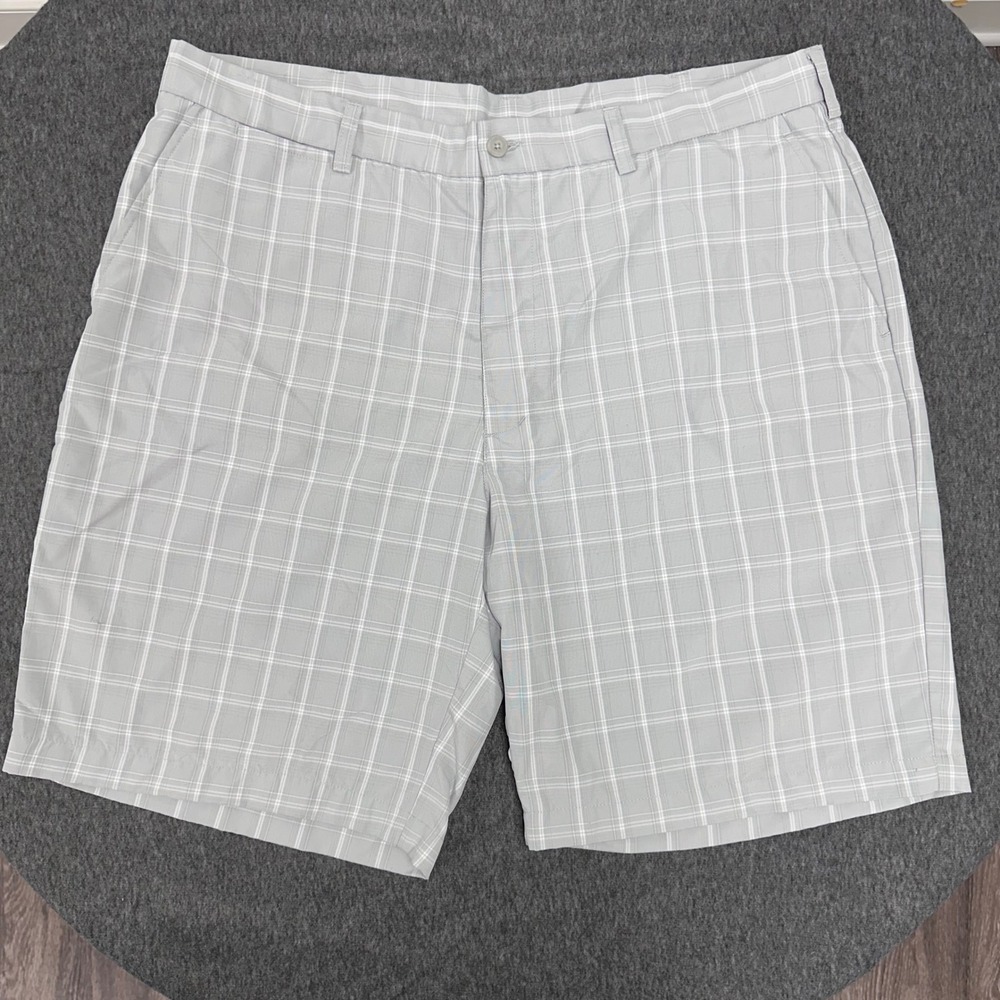 PGA TOUR Golf Shorts Plaid Flat Front Performance Size 40